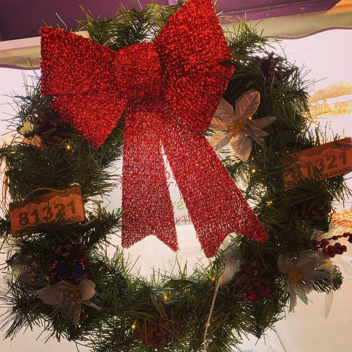 Thank you @shopcortez for wreath, we love it! Don’t forget to shop local this holiday season! #getdoobifiedresponsibly #cortezcolorado